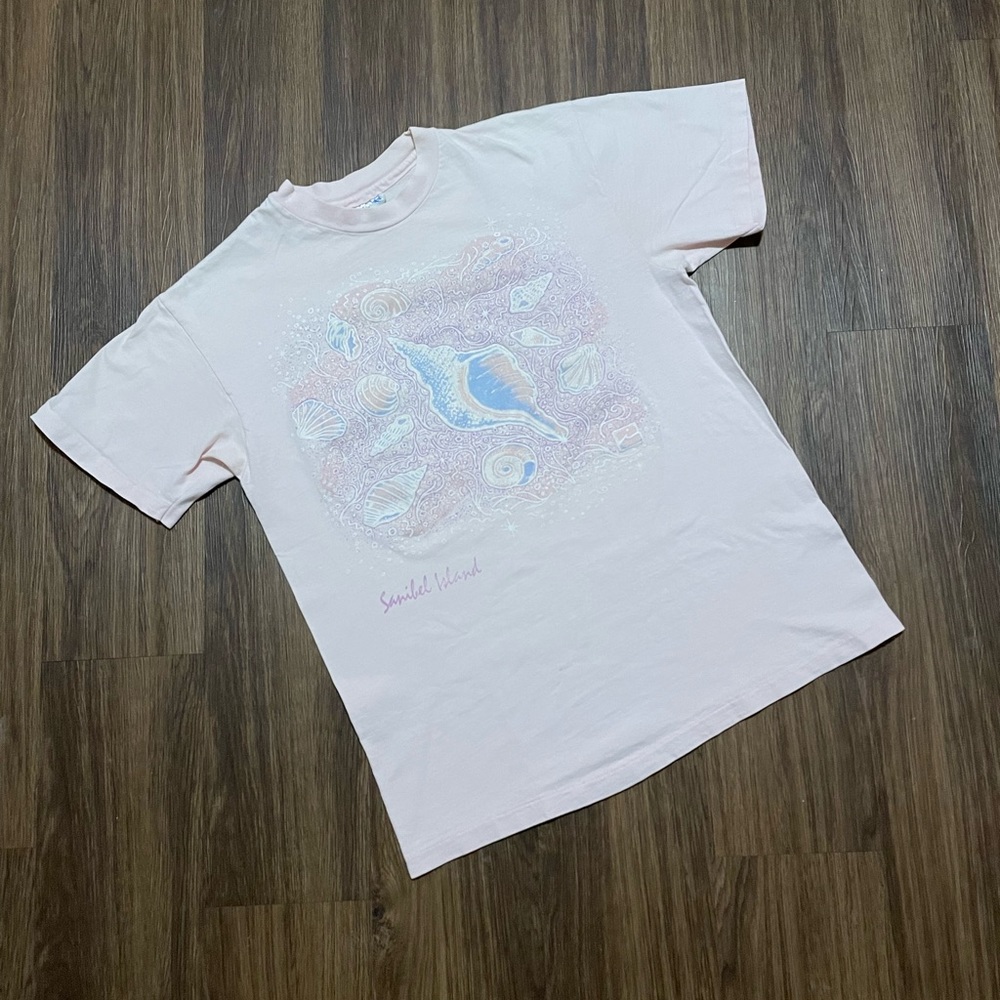 Vintage 90s Sanibel Island Single Stitch Hanes Beefy-T T-shirt